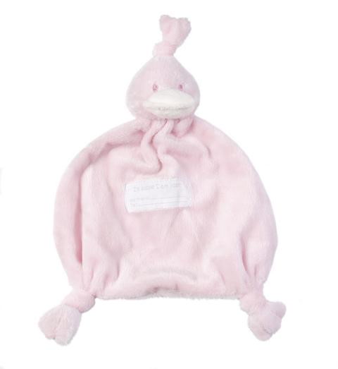 Schmusetuch Ente pink