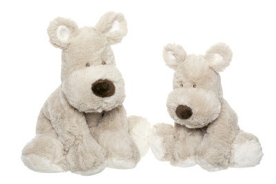 Teddy Cream Dog, large, grey