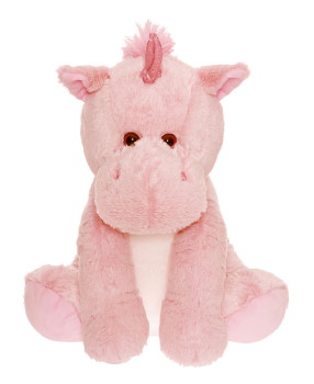 Einhorn sitzend rosa