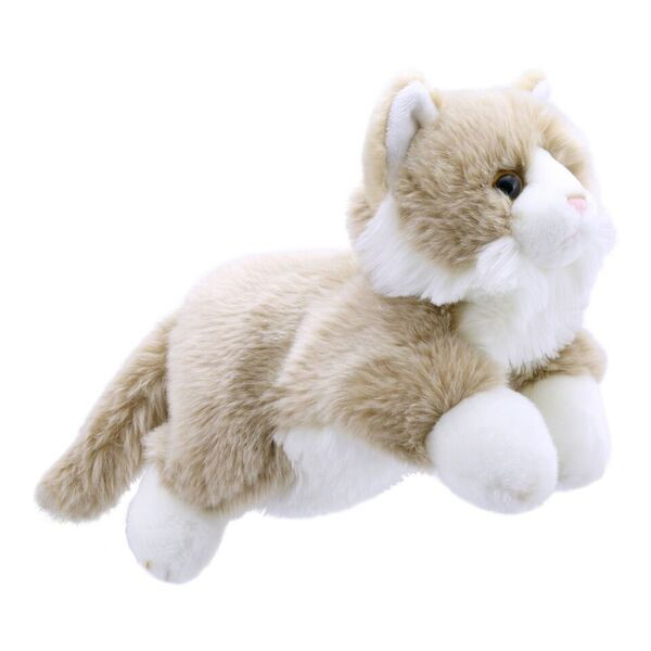 Full-Bodied Animal Puppets Cat (Beige & White)