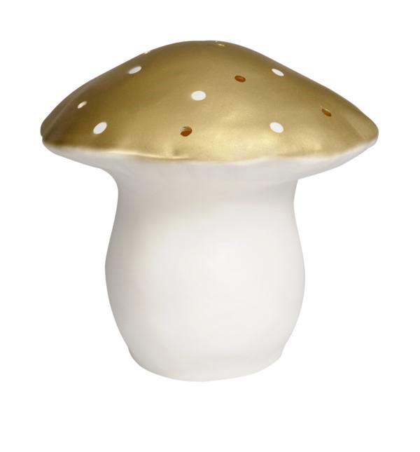 Nachtlicht grosser Pilz gold