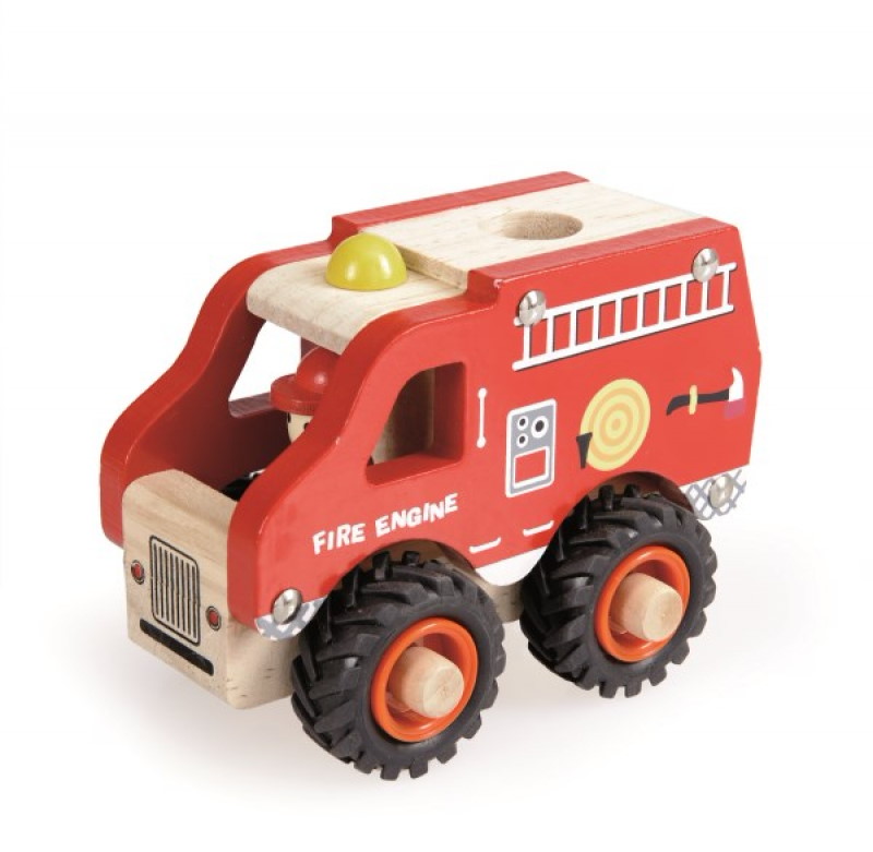 Feuerwehrauto aus Holz