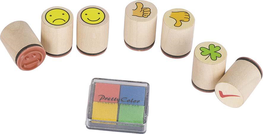 Stempel Kleeblatt, Smile, ...(7 Stempel), Motivationsstempel