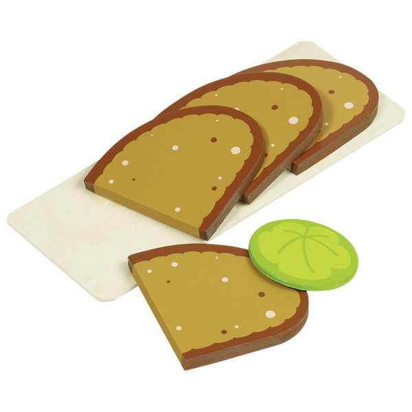 Brotscheiben, 4 Scheiben, 1 Salatblatt