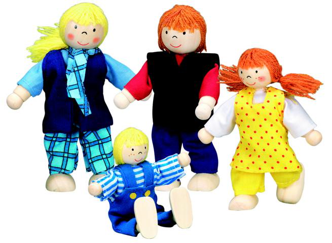 Biegepuppen Junge Familie