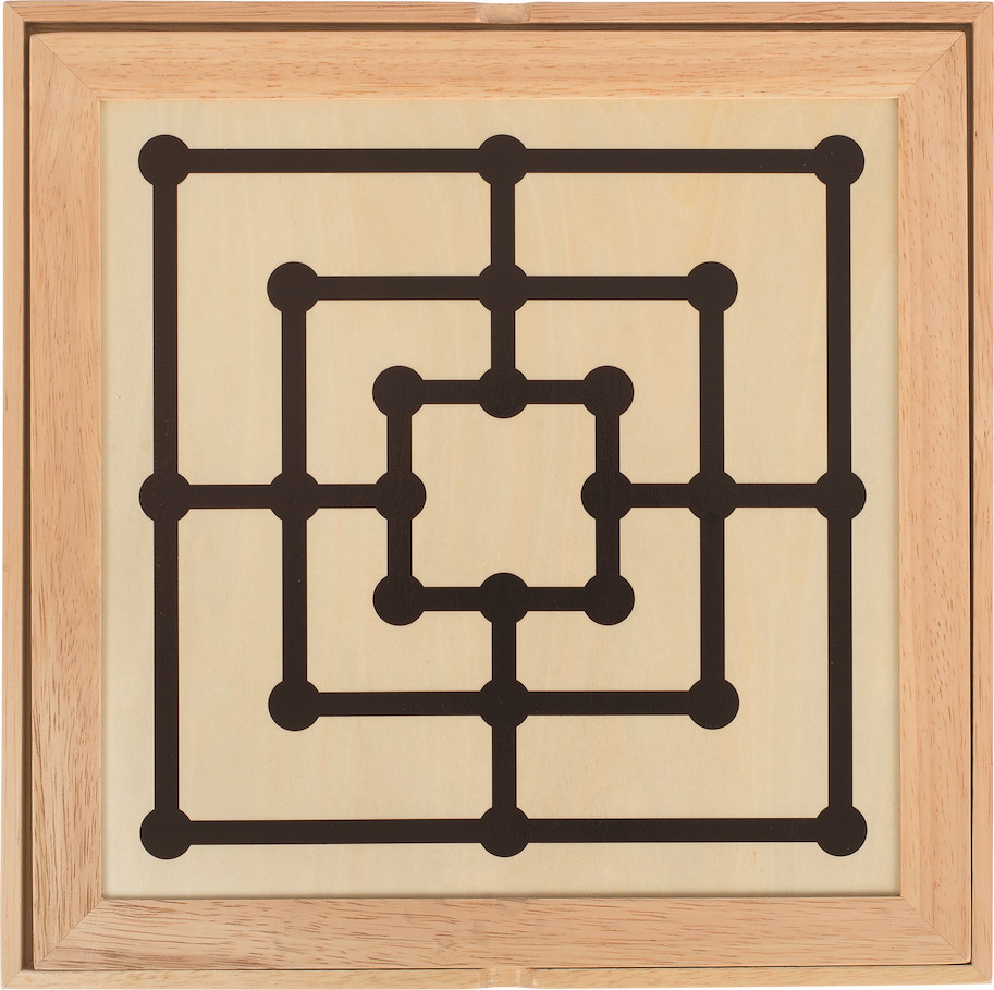 Spiele-Set Schach, Dame und Mühle