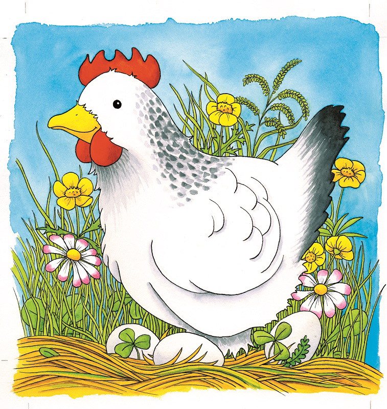 Schichtenpuzzle Das Huhn