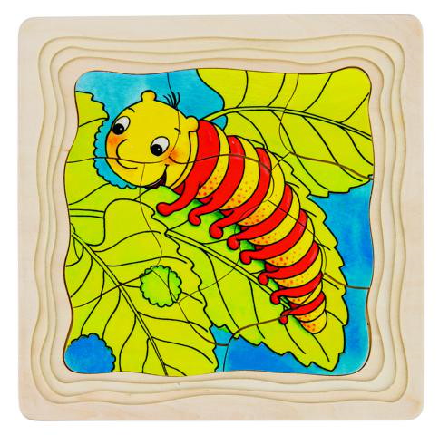 Schichtenpuzzle Die Raupe