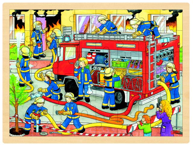 Einlegepuzzle Feuerwehreinsatz