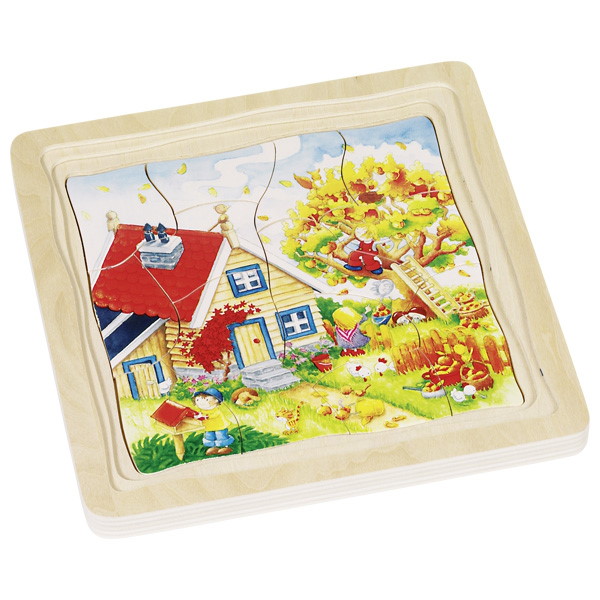 Schichtenpuzzle Jahreszeiten
