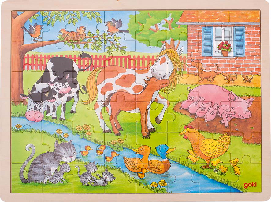 Einlegepuzzle Leben auf dem Bauernhof