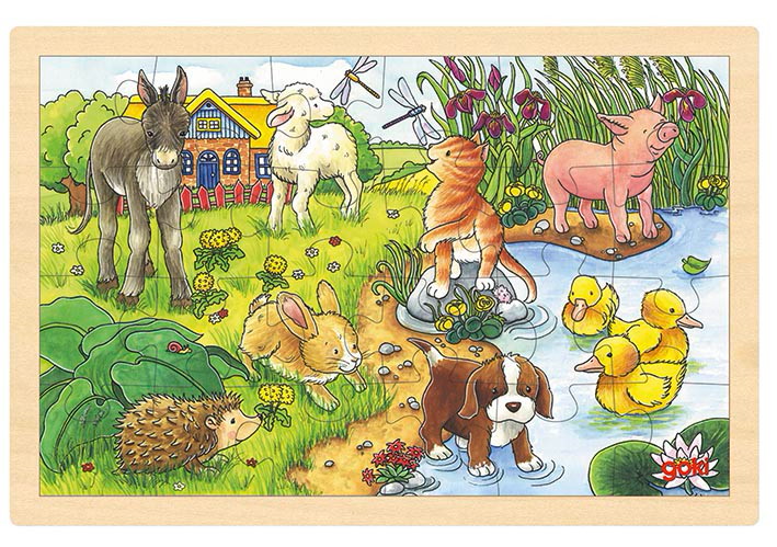 Einlegepuzzle Tierkinder II