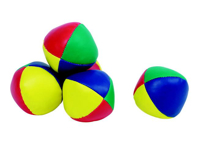 Jonglierball gefüllt mit Kunststoffkugeln