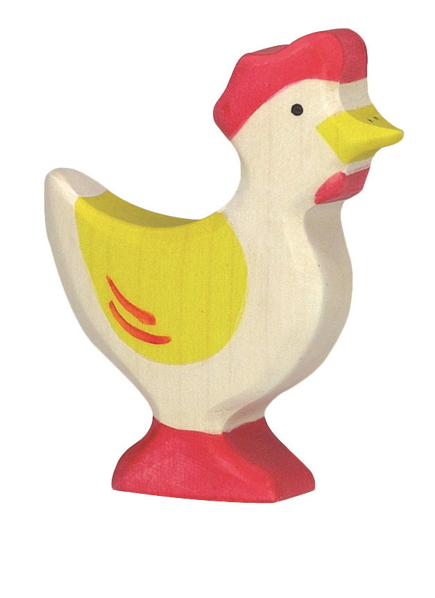 Huhn, stehend, gelb