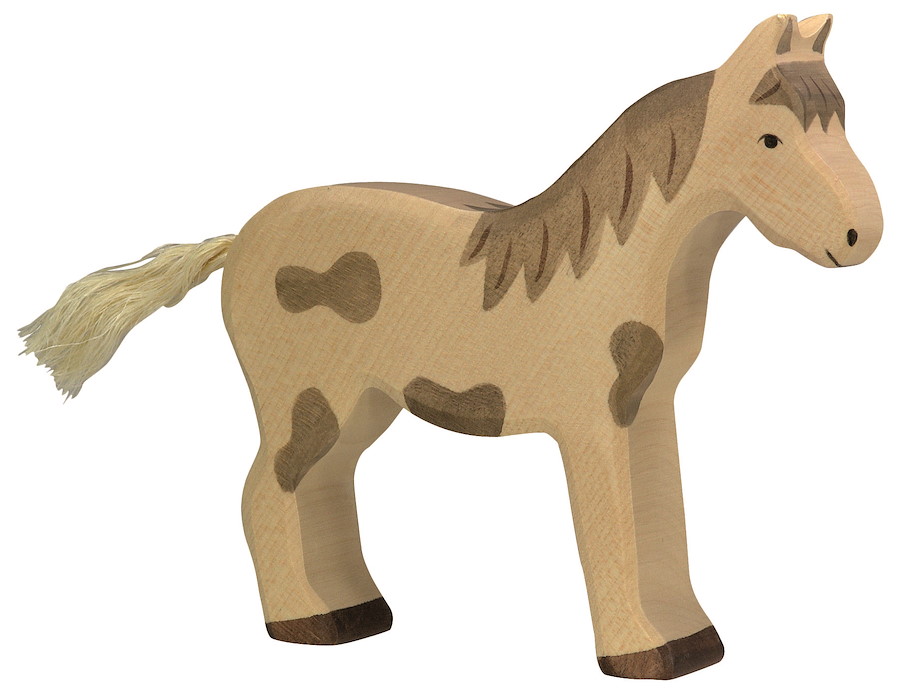 Pferd, stehend, gefleckt