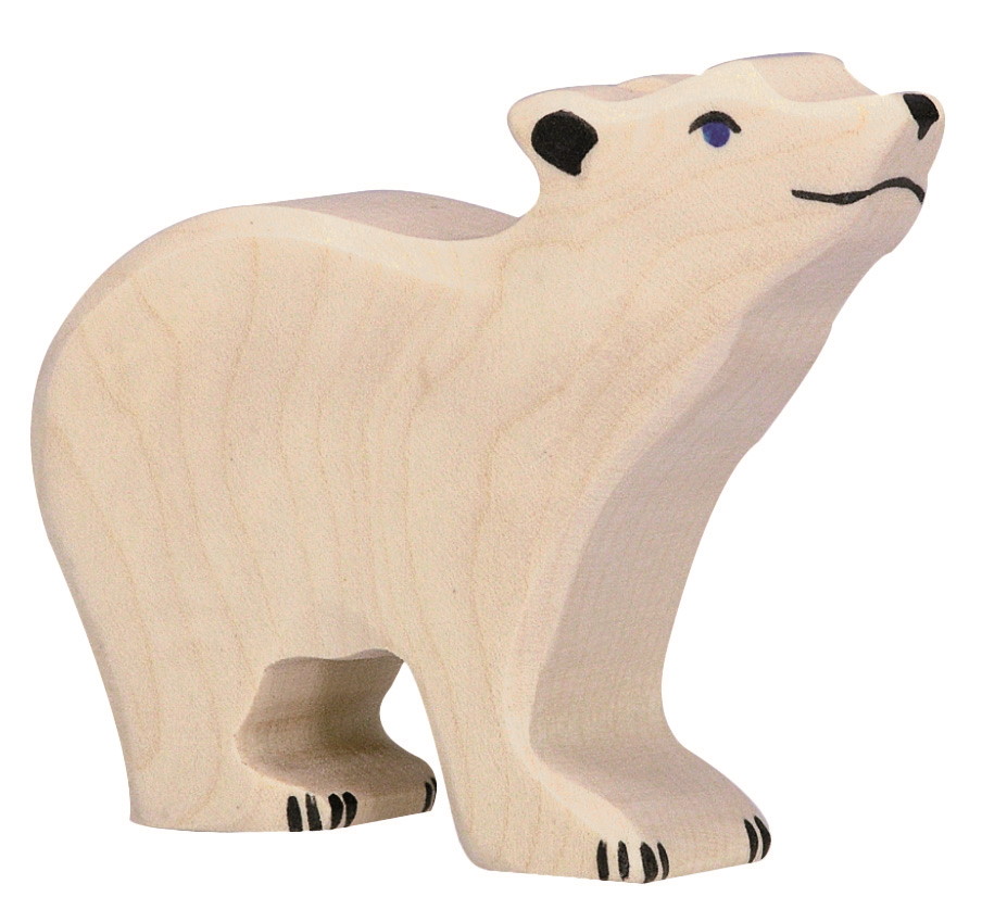 Eisbär, klein, Kopf hoch