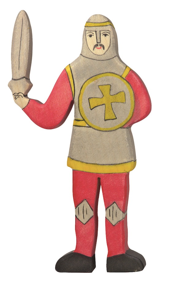 Ritter, kämpfend, rot