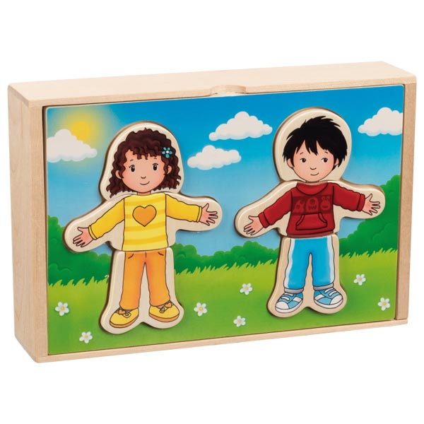 Anziehpuppenpuzzle Junge und Mädchen