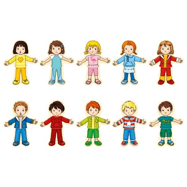 Anziehpuppenpuzzle Junge und Mädchen