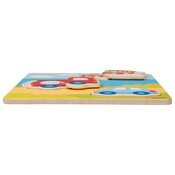 Einlegepuzzle 3D Effekt Fahrzeuge