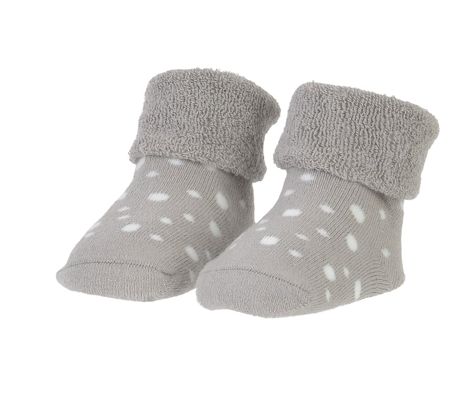 Socken grau aus Bio-Baumwolle 0 - 3 Monate