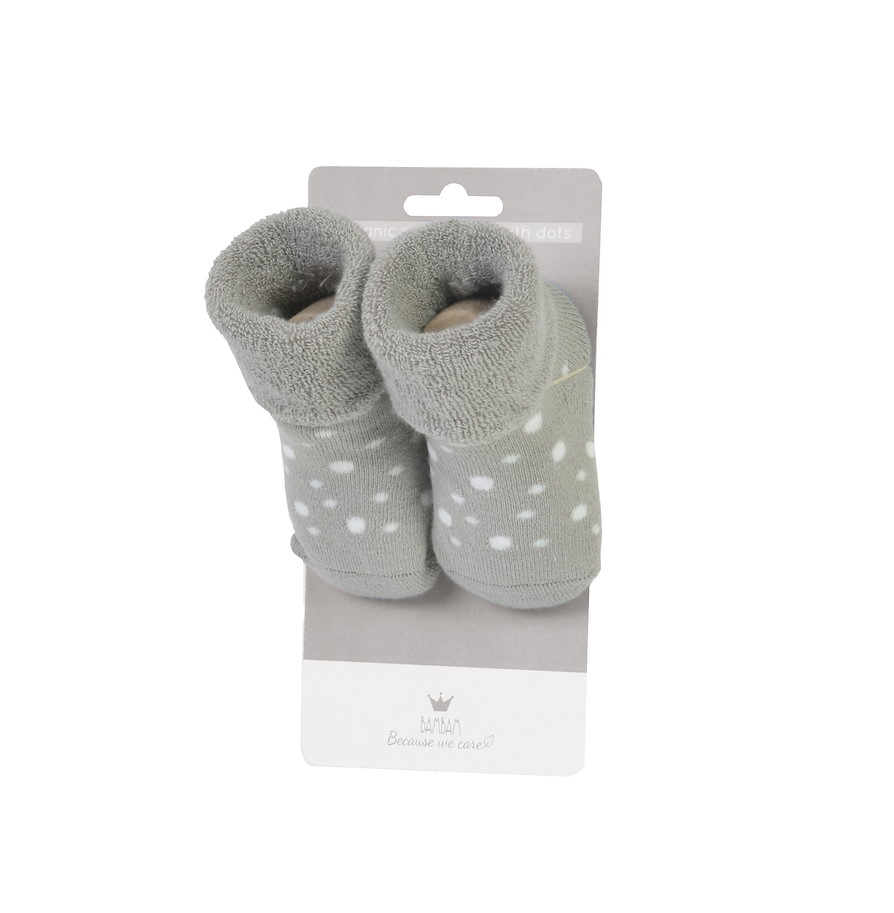 Socken grau aus Bio-Baumwolle 0 - 3 Monate