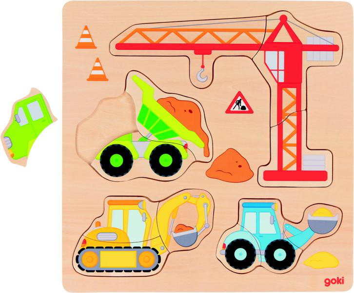 Einlegepuzzle Baufahrzeuge