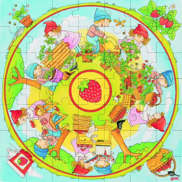 XXL Puzzle Wir pflanzen Erdbeeren
