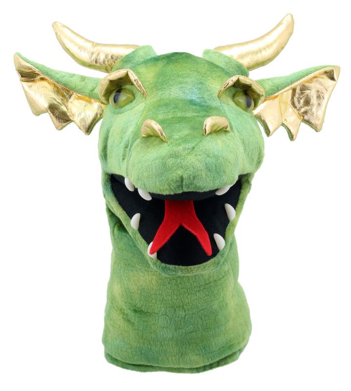 Handpuppe Large Drache grün 43 cm