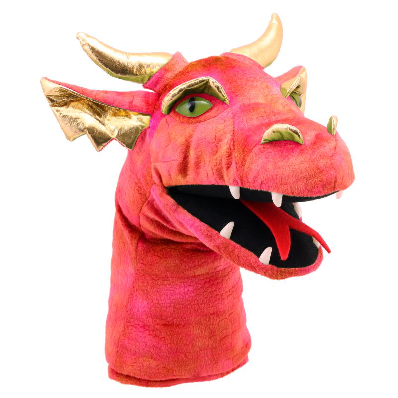 Handpuppe Large Drache rot 43 cm