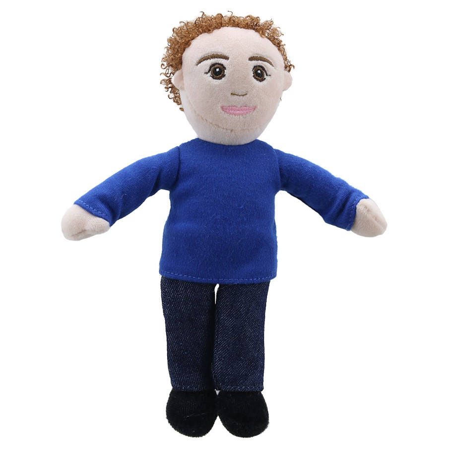 Fingerpuppe Vater blonde Haare, 20 cm