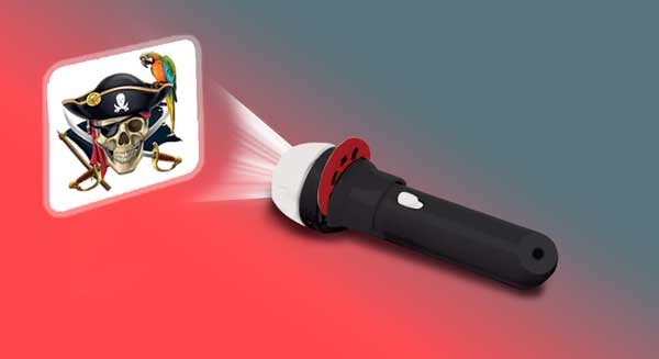 Taschenlampe & Projektor Piraten