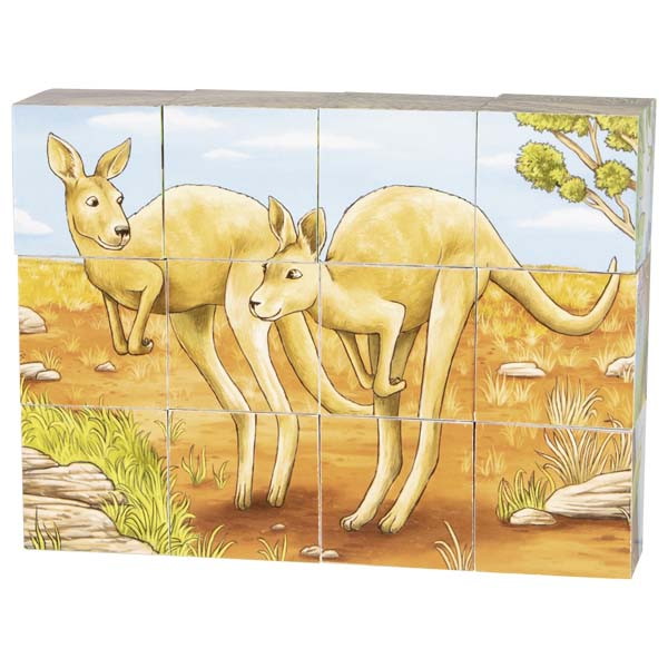 Würfelpuzzle Australische Tiere