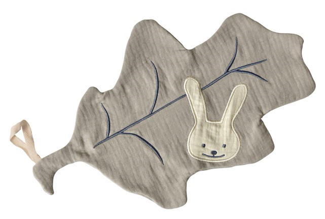 Schmusetuch Hase im Blatt 35 cm