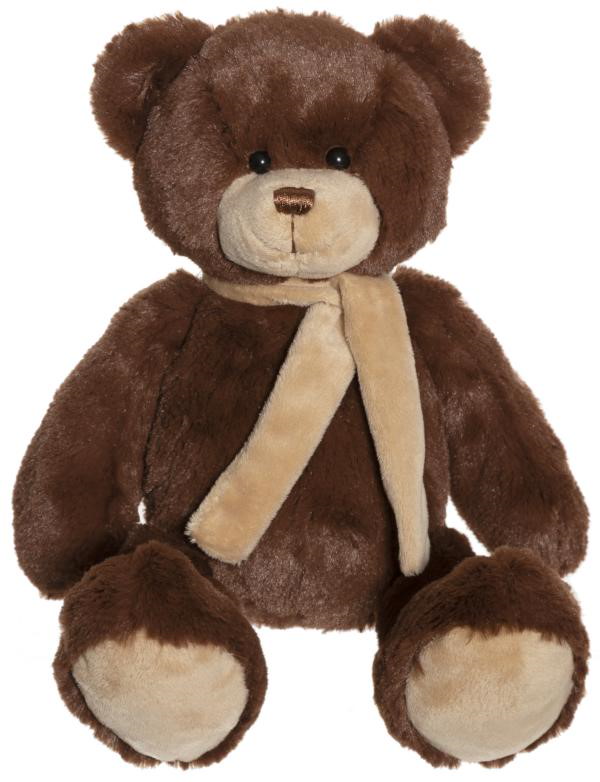 Plüsch Teddy Eddie braun mit Halstuch 34 cm