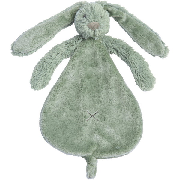 Schmusetuch Hase Richie grün 25 cm
