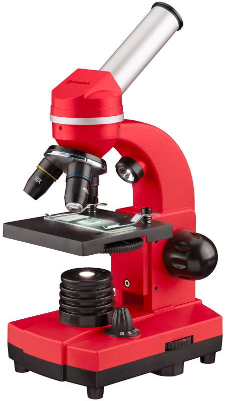 BRESSER JUNIOR Schülermikroskop 40x - 1600x, rot