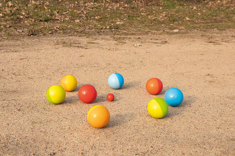 Boule Spiel inklusive Baumwollbeutel