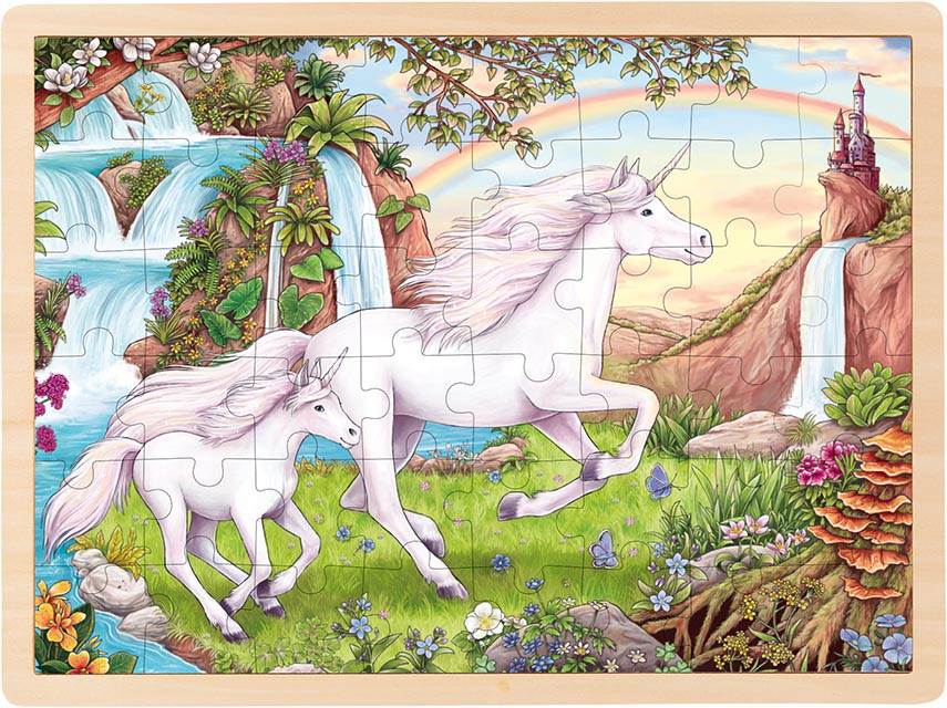 Einlegepuzzle Einhorn 48 Teile