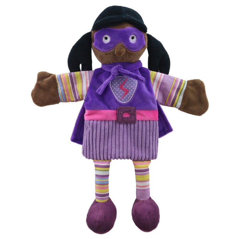 Superheld (Lila Outfit) ca. 38 cm