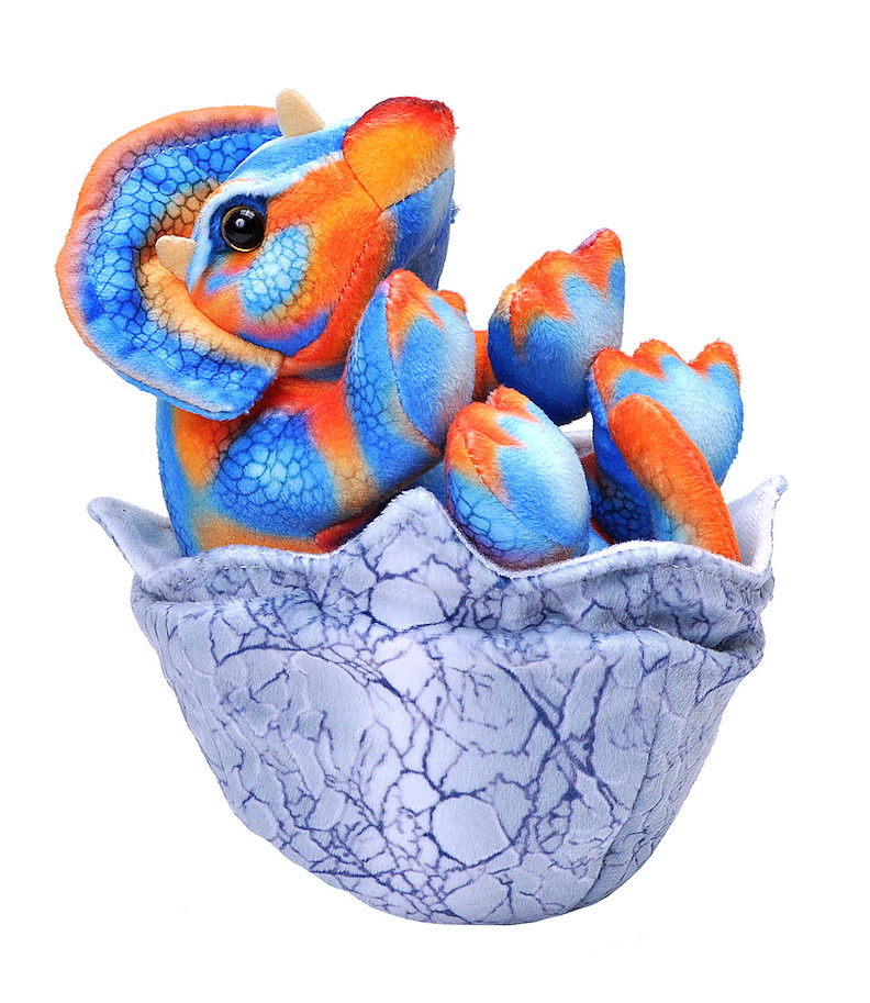 Plüsch Dino Baby Triceratops im Ei