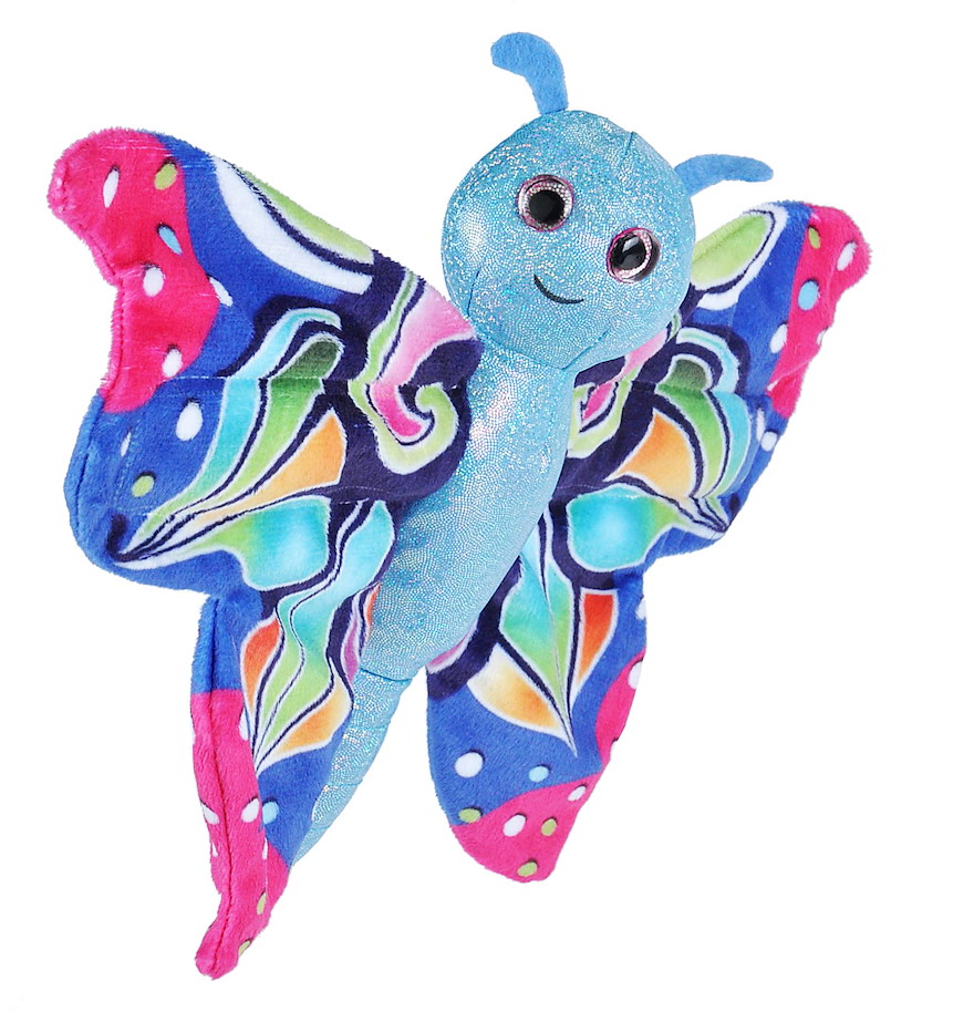 Plüsch Snaptier Schmetterling blau