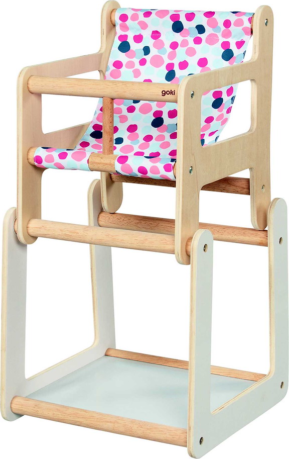 Puppenhochstuhl  mit Tisch, 2in1