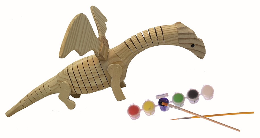 Drache aus Holz zum Bemalen