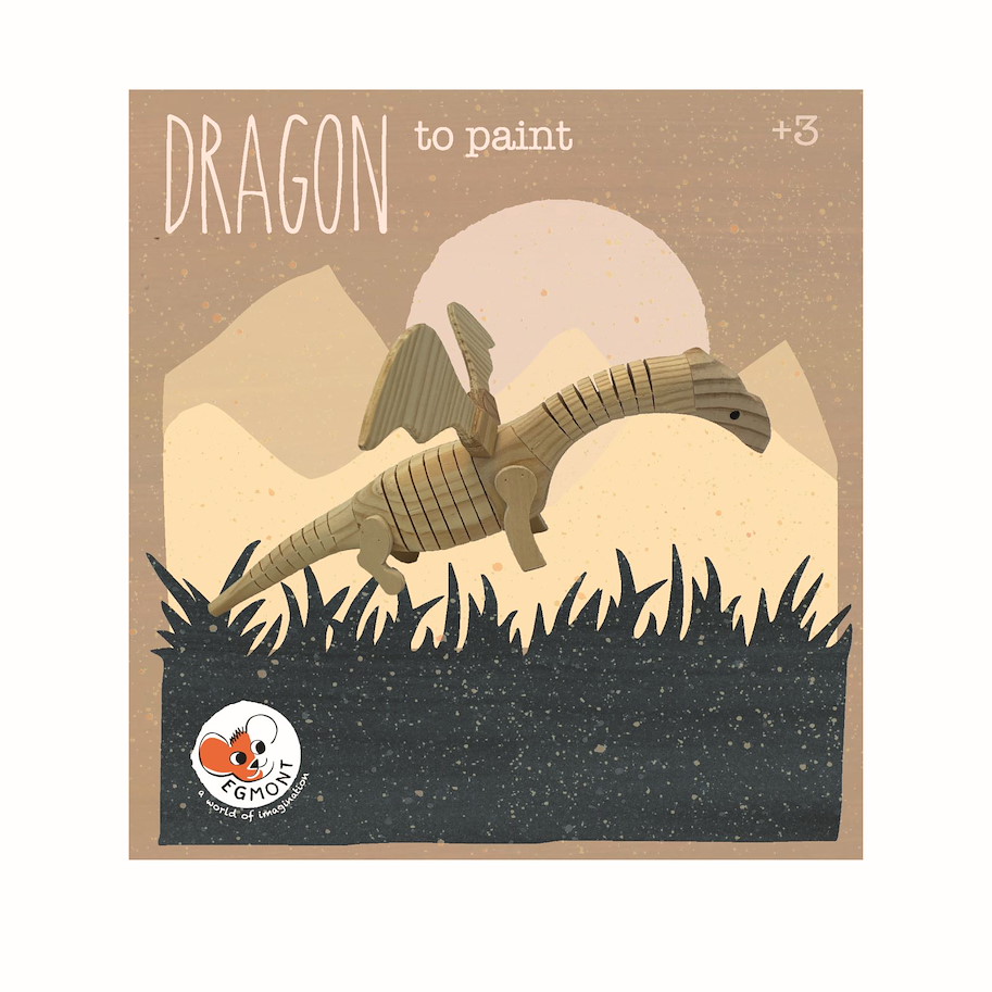 Drache aus Holz zum Bemalen