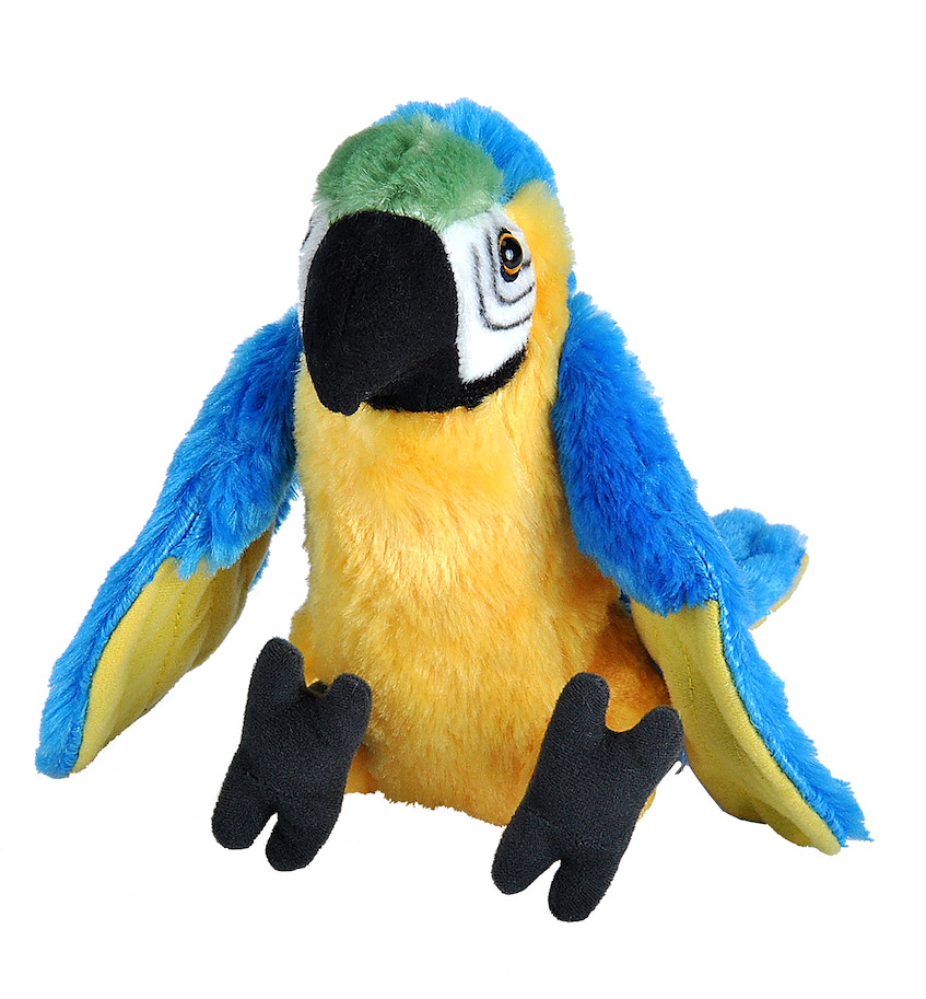 Plüsch Blau-gelber Papagei Mini Cuddlekin