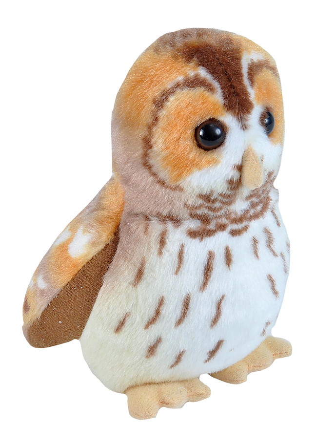 Plüsch Kauz singend RSPB Birds 18 cm mit echten Vogelstimmen