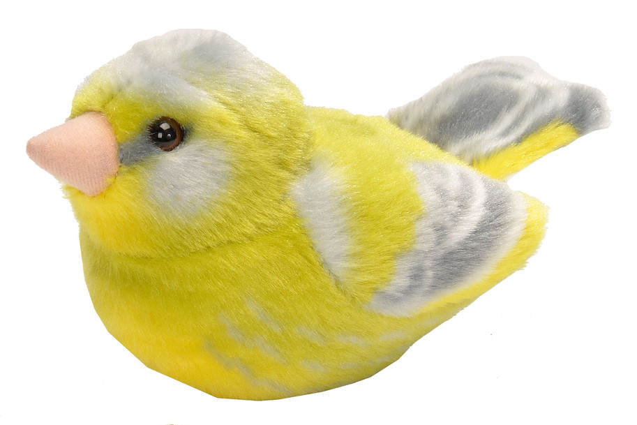 Plüsch Grünfink singend RSPB Birds 18 cm mit echten Vogelstimmen