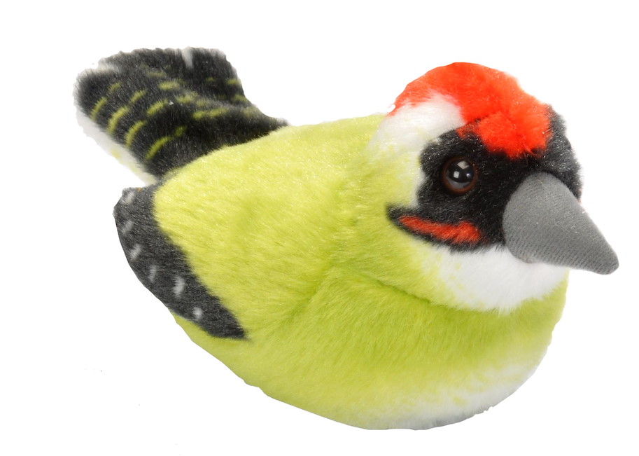 Plüsch Grünspecht singend RSPB Birds 18 cm mit echten Vogelstimmen