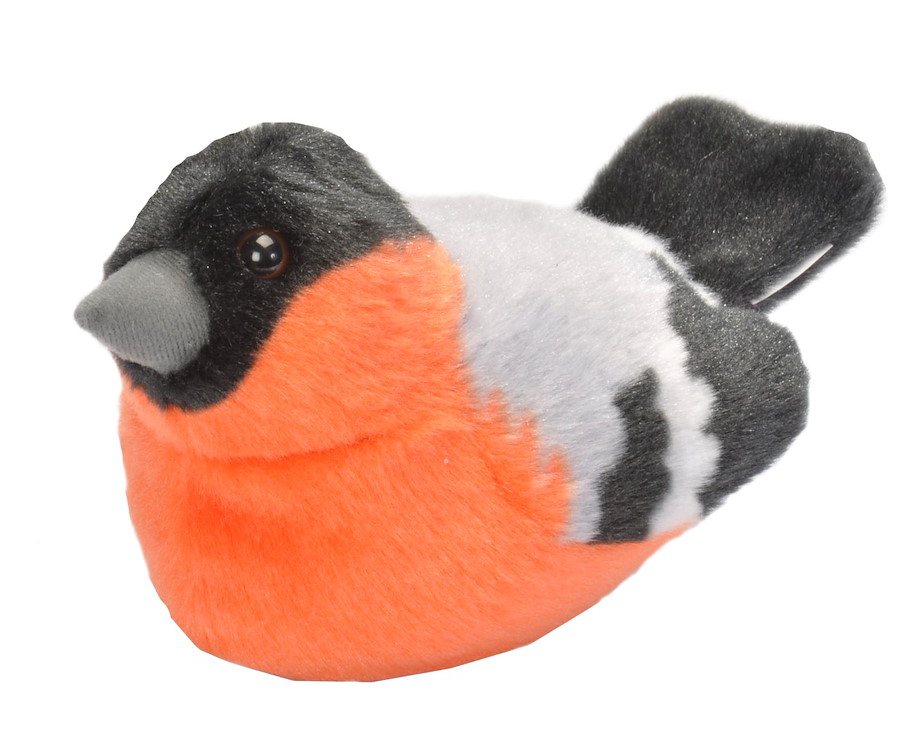 Plüsch Gimpel singend RSPB Birds 18 cm mit echten Vogelstimmen